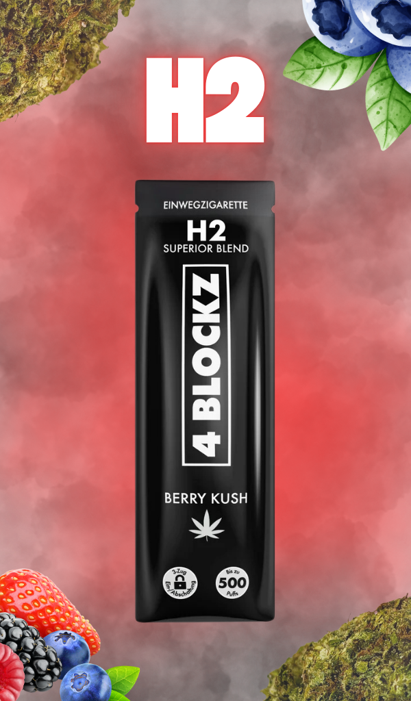4 Blocks H2 Vape Superior Blend 95% "Berry Kush"