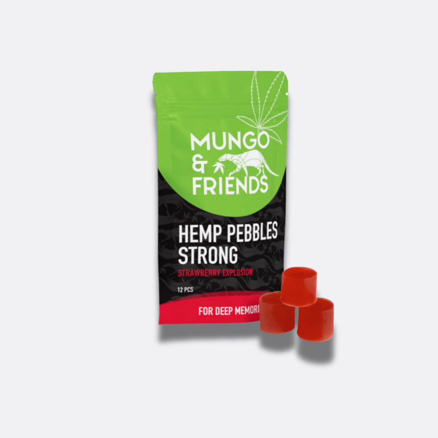 Strawberry Hemp Pebbles Strong 12 Stk.