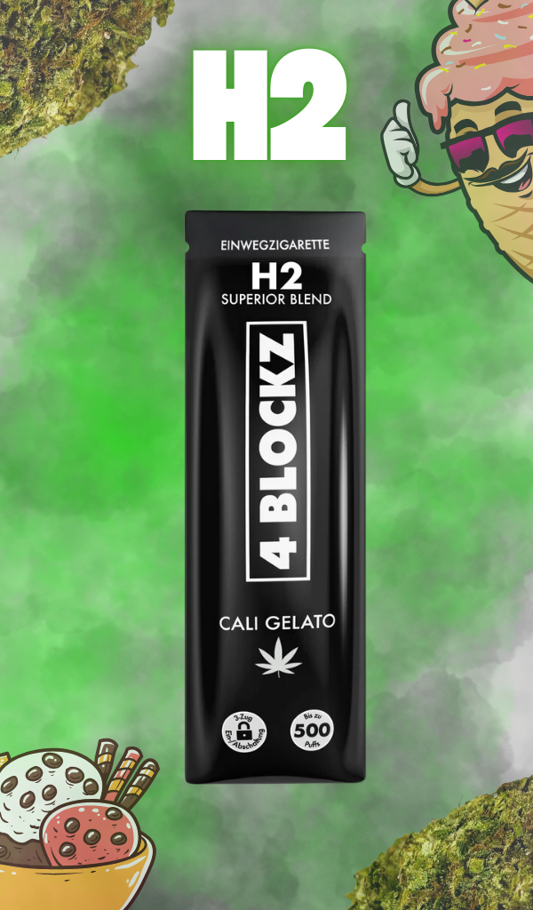 4 Blocks H2 Vape Superior Blend 95% "Cali Gelato"