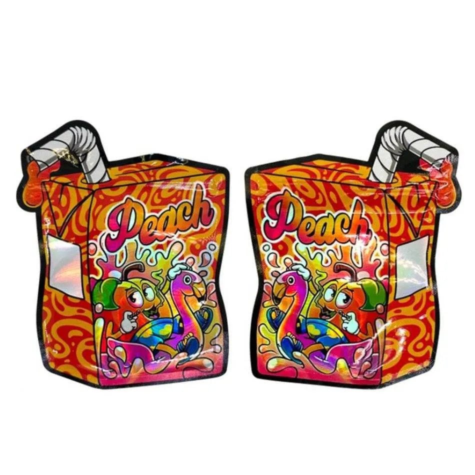 Mylar - Beutel „PEACH“ – Cali Pack mit Zipper (3,5 g) | VE 10 - cannadelic