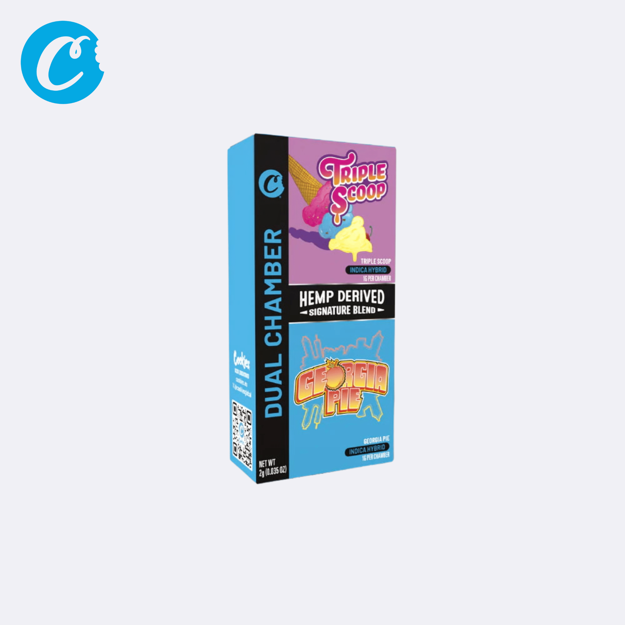 🌿 Zwei Sorten, ein Vape: Triple Scoop x Georgia Pie – 2 ml | THC - frei | Nikotinfrei - cannadelic