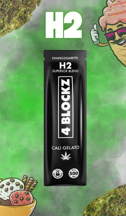 4 Blocks H2 Vape Superior Blend 95% "Cali Gelato"