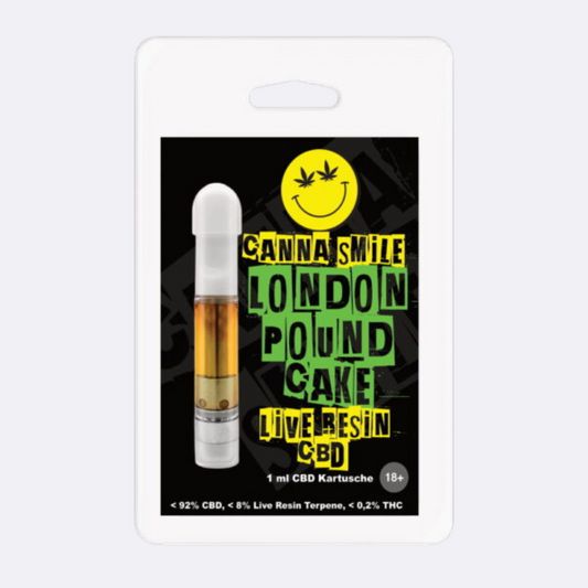 🍰 CBD Live Resin Kartusche – London Pound Cake (1 ml)