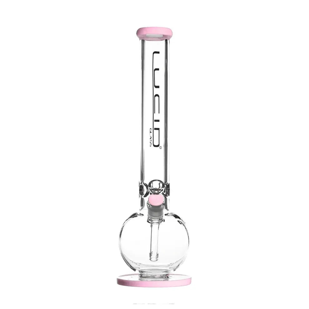 7mm Bong Bauch mit Standfuß 42cm Pink - cannadelic