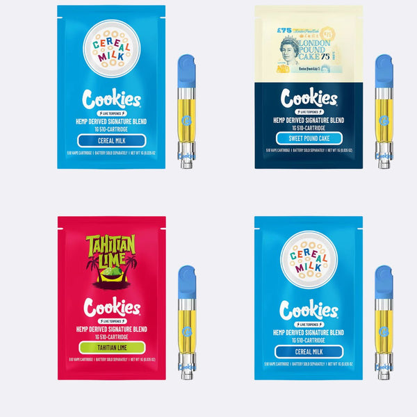 Cookies Vape Bundle – 4er Set mit hemp-derived Kartuschen