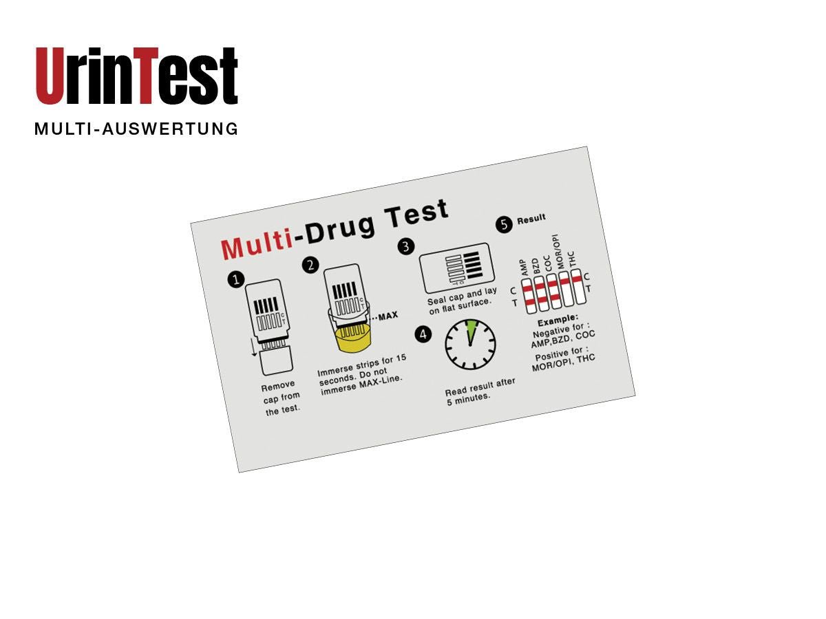 Multi - Drogentest 3 - fach – Selbsttest für Urin (THC, Kokain, Amphetamin) - cannadelic
