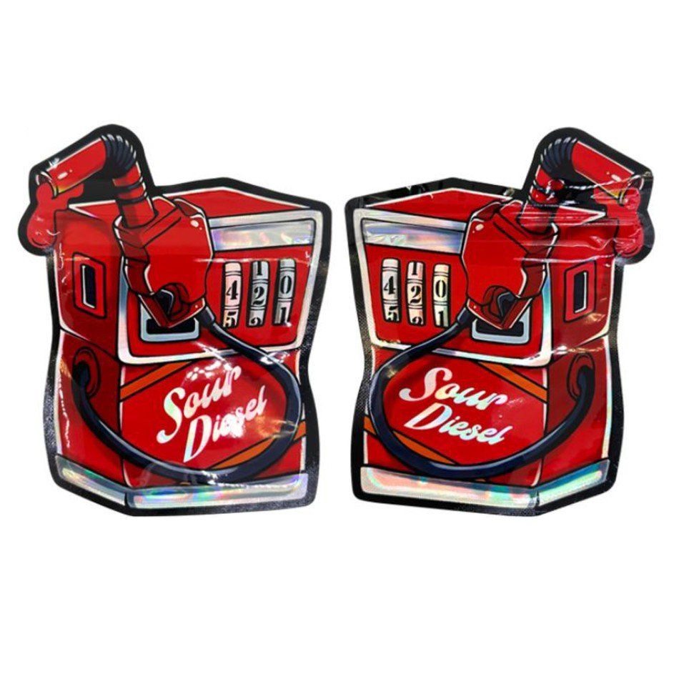 Mylar - Beutel "SOUR DIESEL" (Cali Pack) mit Zipper, 3,5 g – VE - 10 - cannadelic