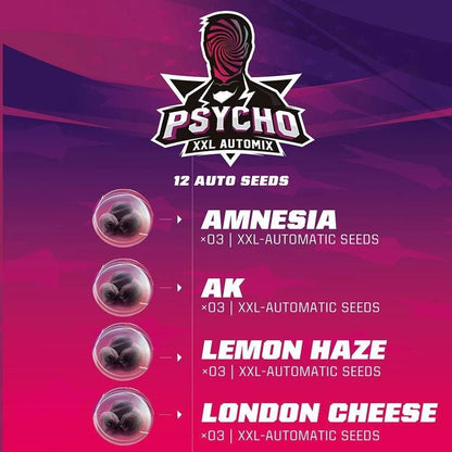 Psycho XXL Auto Mix - 4 Autoflowering Premium Samen - cannadelic